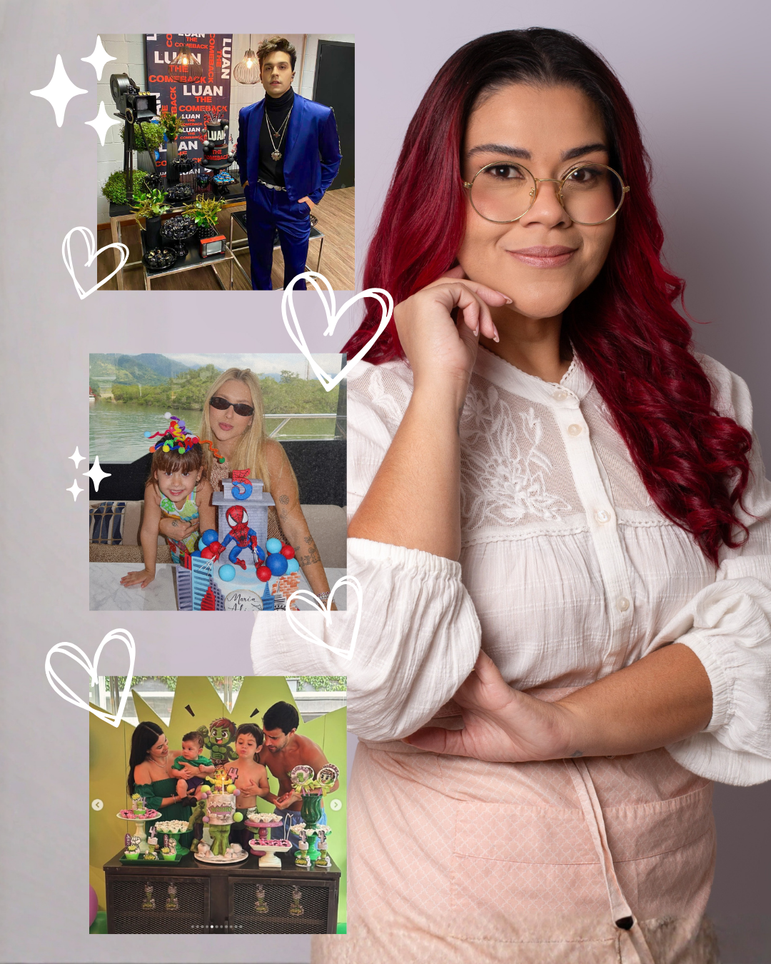 Lorraine Andrade e doces feitos para Luan Santana, Virgínia Fonseca e outras festas
